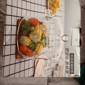 Glass Cooking Pot with Lid